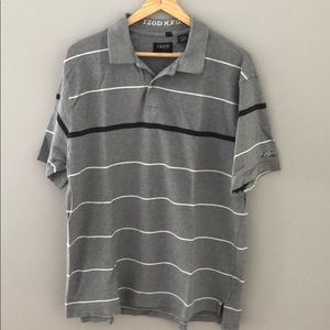 IZOD Gray Stripe Polo Shirt